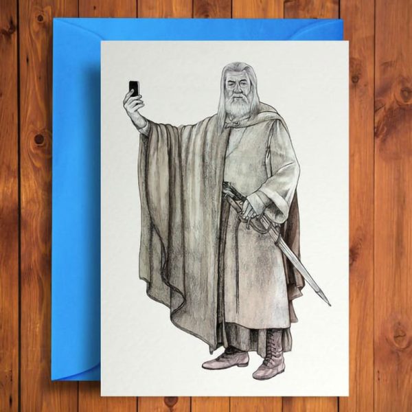 Картичка с плик Gandalf Selfie