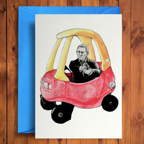 Картичка с плик Bond Car